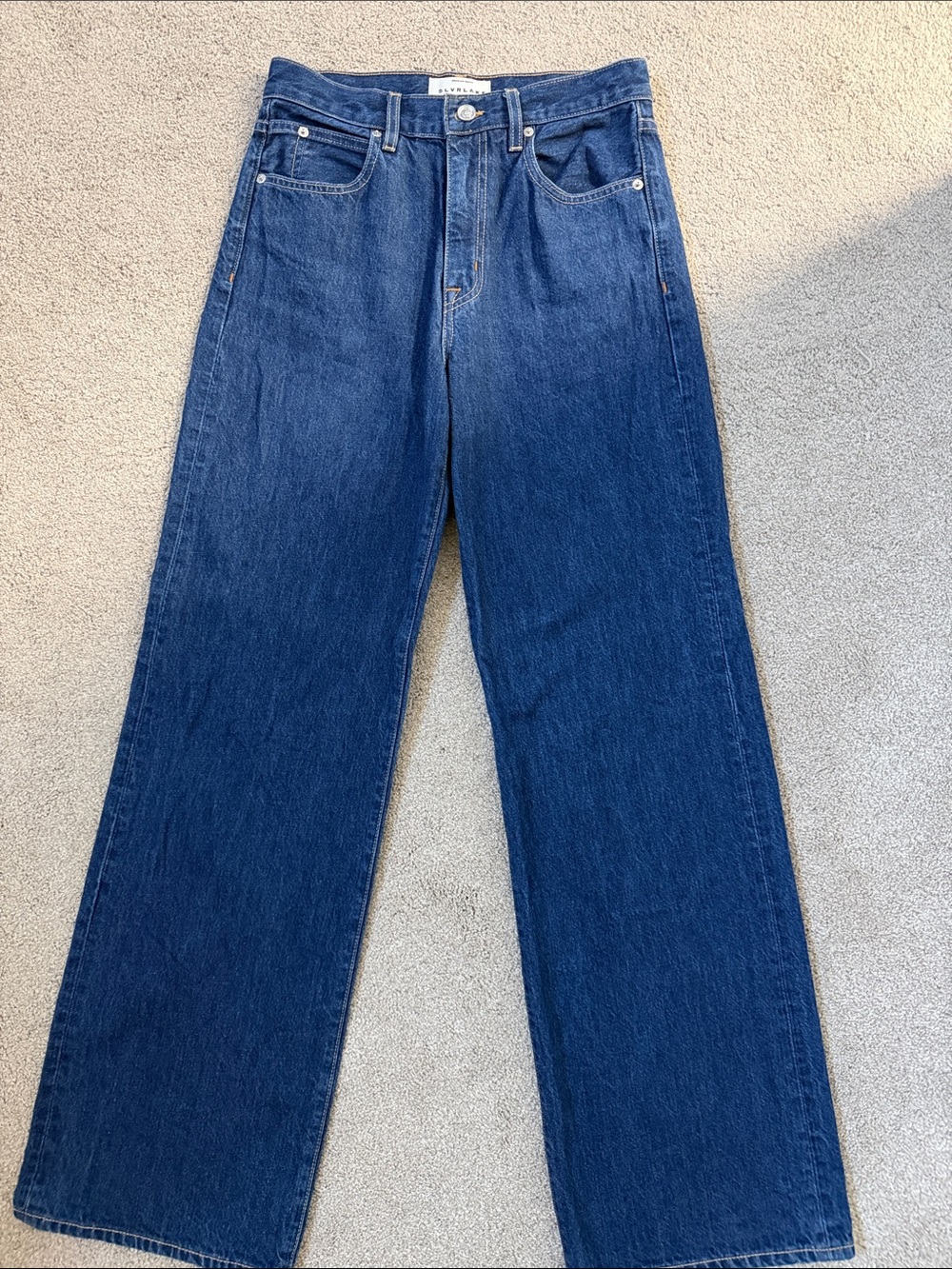 SLVRLAKE Grace Women’s Wide-Leg Jeans in Dark Blue Denim